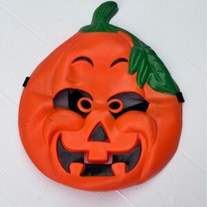 Vintage Rubber Halloween Jack O Lantern Pumpkin Mask